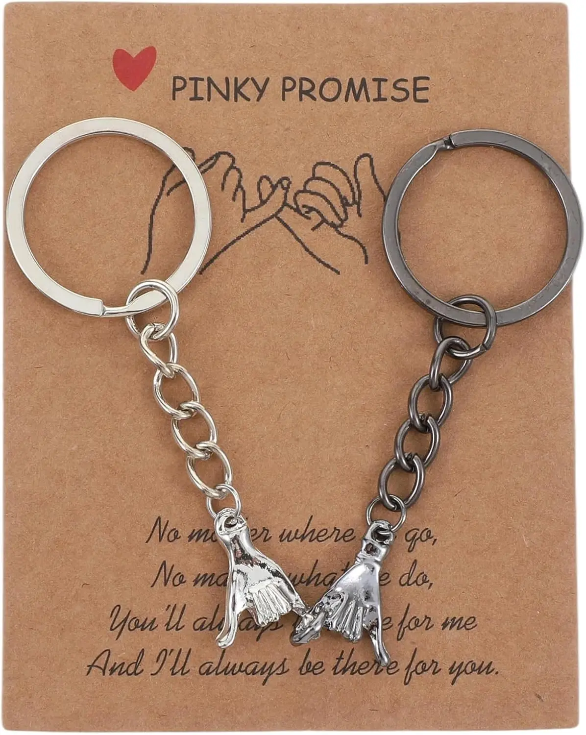 Jolly Weave Matching Keychains for Couples,Pinky Promise Keychain Couples Keychain for Boyfriend Girlfriend Best Friend Couple Keychains