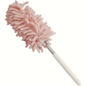 1-Piece Retractable Microfiber Mini Car Dust Brush - Bendable Polyester Dust Removal Tool for Home and Car Interior Cleaning Bendable Cleaning Duster