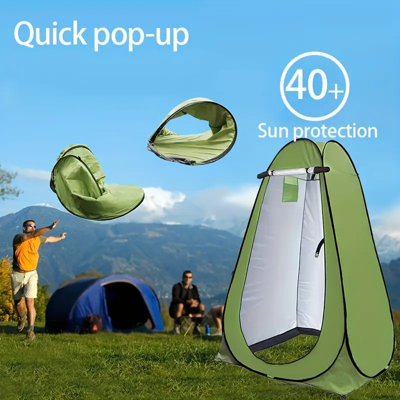 Portable Pop Up Privacy Tent Spacious Changing Room Outdoor Shower Shelter Sun Shade Canopy Rain Shelter Privacy Shelter for Camping Hiking Beach Festivals Summer Travel Accessories
