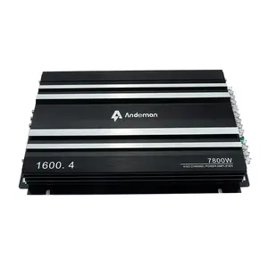 Andeman 4-Channel Car Amplifier High Power Output 12V-13.8V Efficient Cooling Design for Enhanced Audio Performance