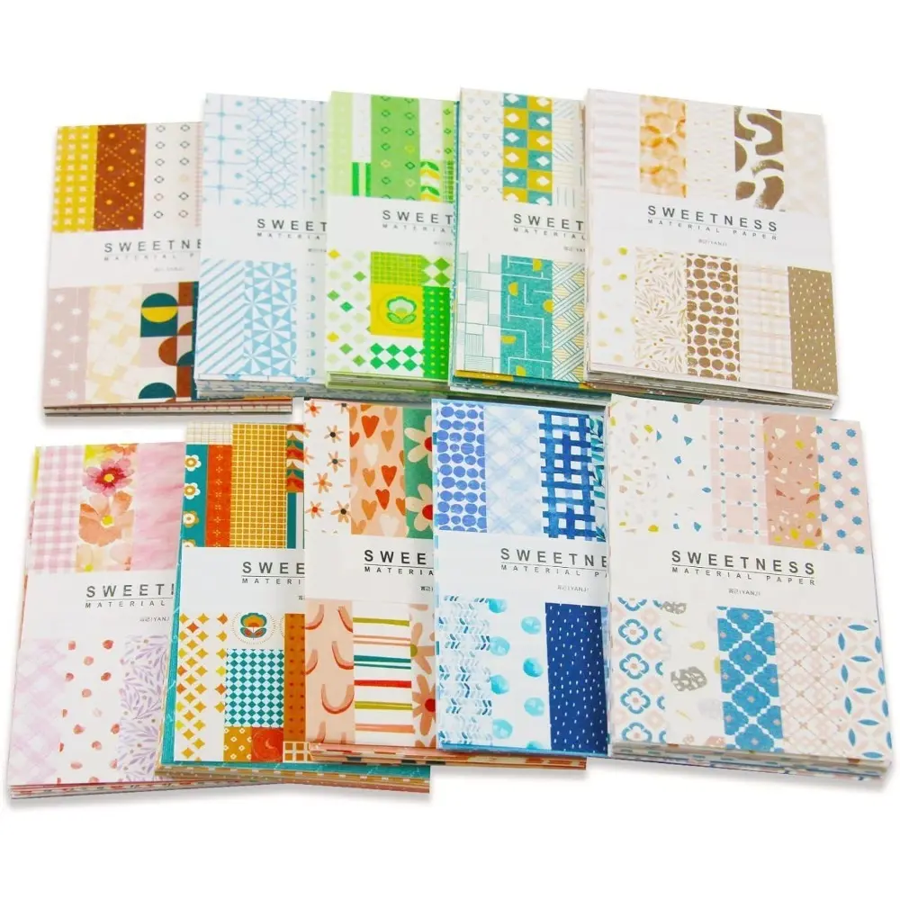500Pcs Vintage Scrapbook Paper Set Aesthetic Stationery Paper Supplies Decorative Paper for DIY Art Crafts Scrapbooking Journal Photo Album Crafting Kit