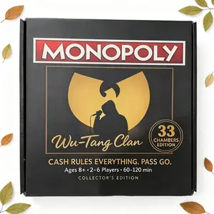 Monopoly Board Game, Collector Edition Table Game, Hip Hop Themed Toy, Family Party Board Game, Wu-Tang Clan Merchandise, Indoor Leisure Game