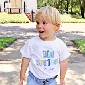 Big Brother Multi Color Short Sleeve Shirt - Welcome Your New Baby Sibling in Style