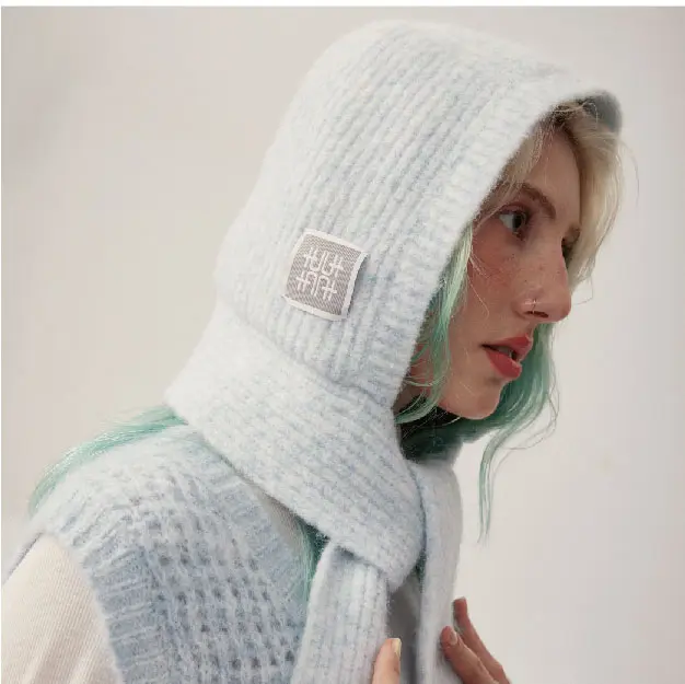 Alpaca Wool-Blend Aviator Earflap Knit Hat for Women With Gift Box– Ultra-Soft and Adorably Cozy Winter Hat with Tie-Up Design In Ice Blue