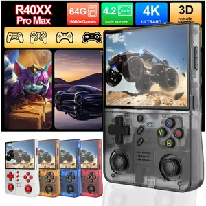 Christmas gift for gaming fans R40XXPro Max Handheld, Wireless portable console, Dual Joystick + Online Function, 4.2 Inch IPS OCA Full Lamination HD MIPI Screen, WiFi Online Multiplayer, Remote Upgrade, Retro Arcade Style, Ideal for Gamers