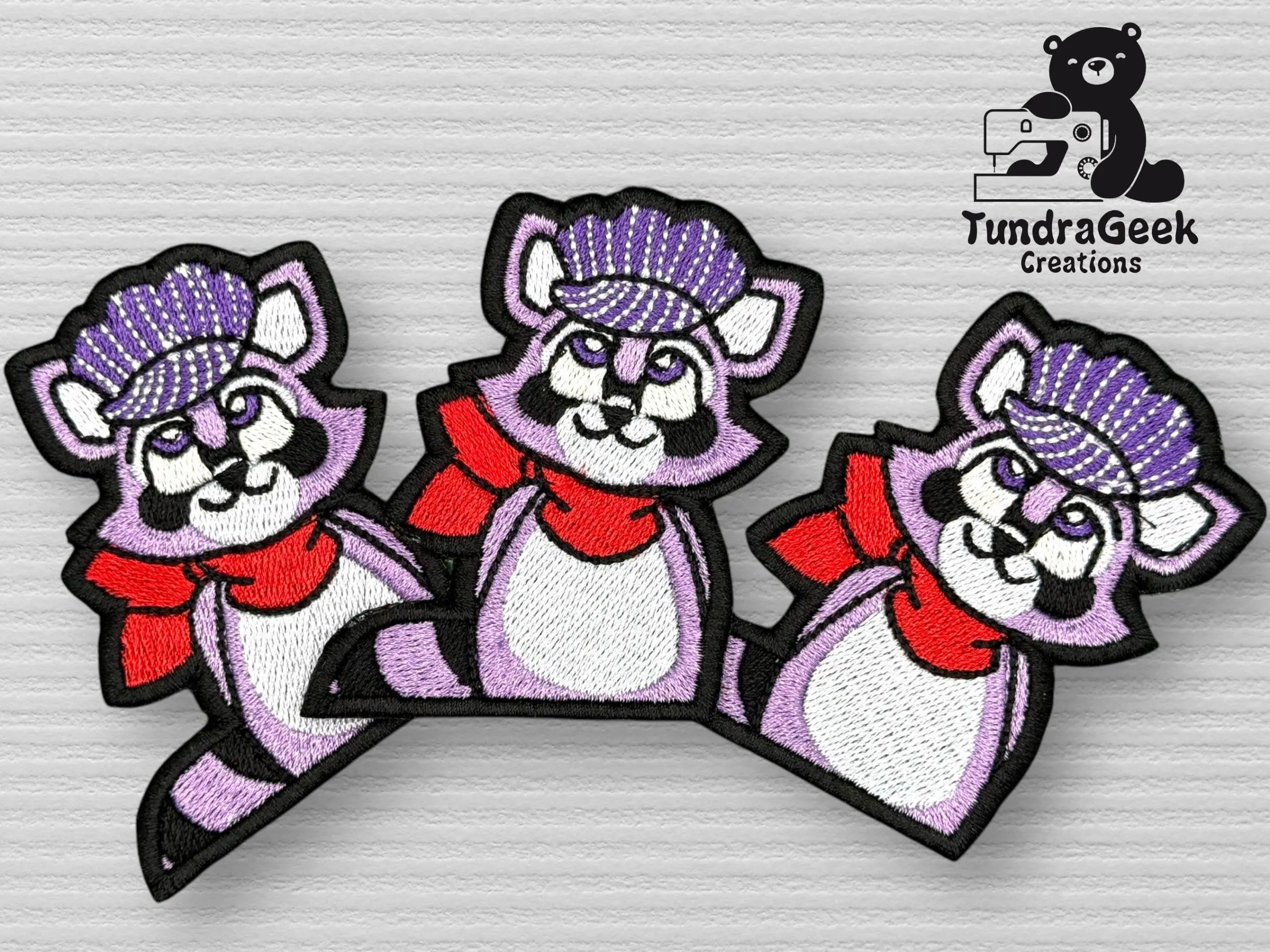 Rambley Raccoon Engineer Embroidered Sew-On Patch