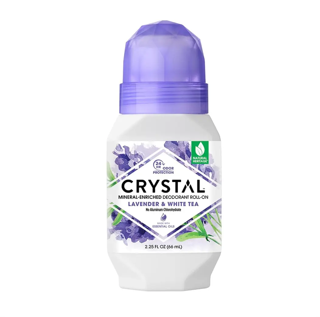 Crystal Mineral Deodorant Roll-On, Lavender & White Tea, 2.25 fl oz