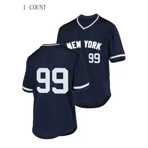 Men's letter and number embroidery compared to bound baseball jerseys, loose front button baseball tops for training and games, baseball sports equipment, sports topsRAIMENTRY