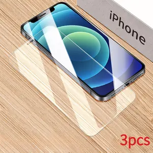 HD Clear Tempered Glass Screen Protector, Full Coverage Protective Anti-Fingerprint Explosion-Proof Phone Film, 3-Pack, Compatible with iPhone 11/12/13/14/15/16/17 Pro Max / Plus / Pro