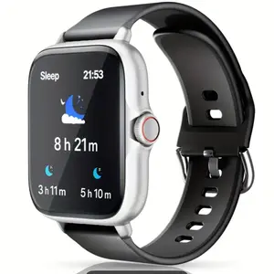 Smart Watch with Sleep Tracking and Weather Display - Black Strap - Model 2023