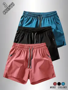 Men's Summer Gym Shorts Set, Lightweight Breathable Quick-Dry Running Gym Training Pants, Running Workout Shorts, Solid Sports Shorts, Perfect Gift for Active Men