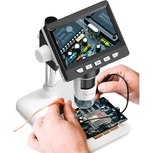 4.3" Digital Microscope for Adults, Coin Microscope1000X Magnification with 8 Ajustable LED Fill Lights, USB Microscope for Windows/MacOS, Coin Collection Supplies
