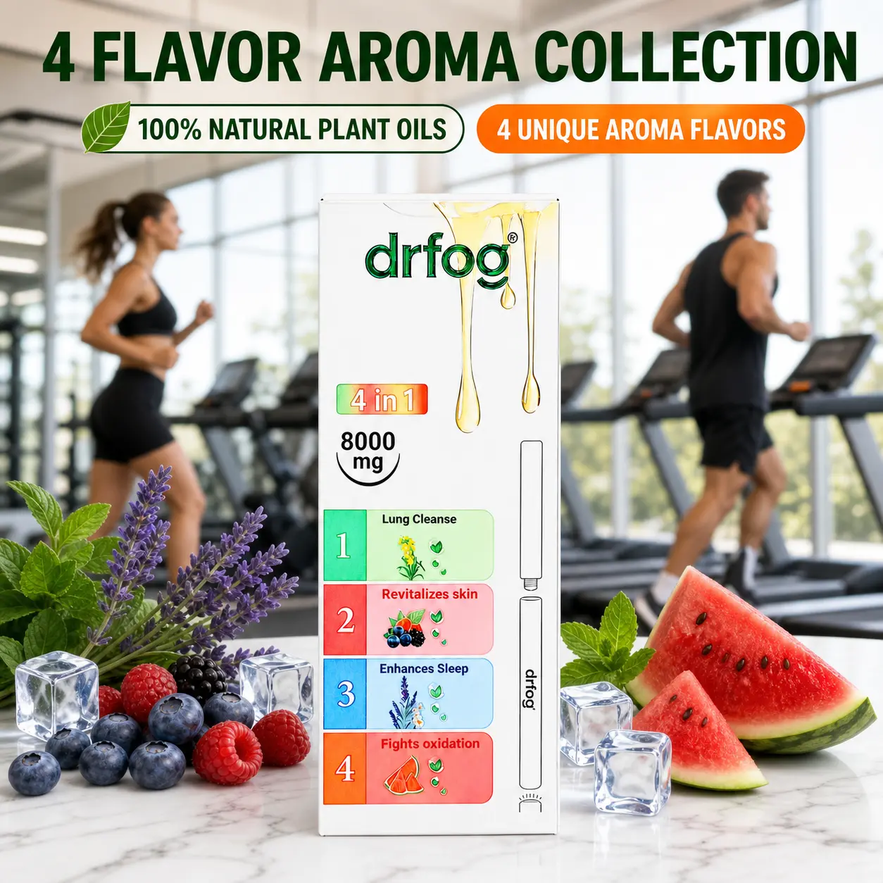 100% Natural Plant Aromatherapy Essential Oils Collection - 4-Flavor Set for Health, Wellness, and Sensory Support