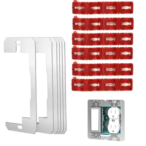 6 Pack Wall Plate Spacer+24 PCS  and Receptacle Spacers for Loose Outlet Plug Fix,Spacers for Loose Outlet Plug Fix,Outlet Spacers Extender Shims for Outlets//Electrical Box
