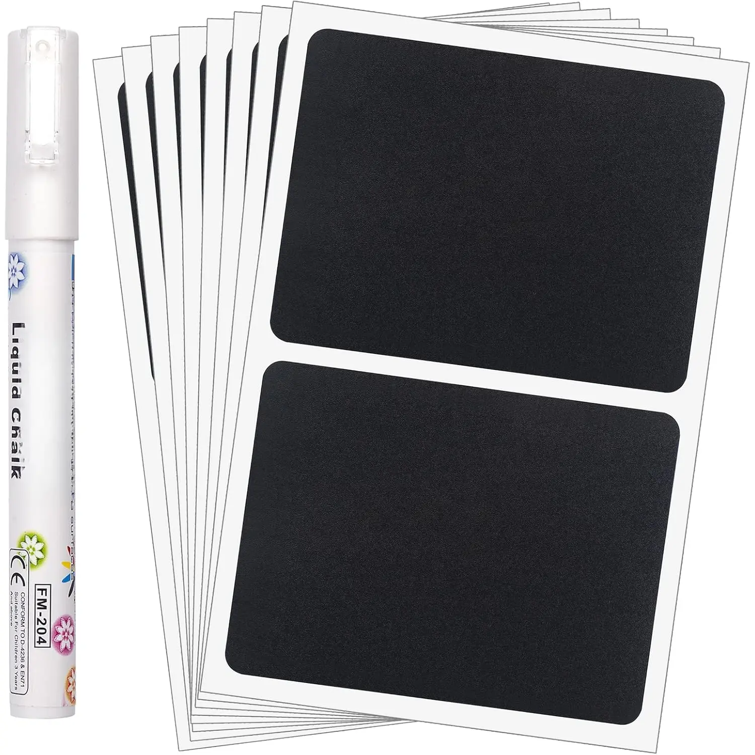 Chalkboard Labels (48 Pack),  Blackboard Stickers,  Chalkboard Sticker for Jars, Parties Decoration, Craft Rooms, Weddings, Storage, Organize Your Home & Kitchen(4"x3")