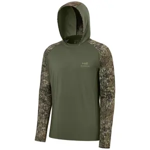 Bassdash Men’s UPF 50 Performance Fishing Shirt Cooling Hoodie Camo Long Sleeve  FS17M