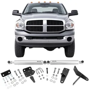 fathersdaygift VEVOR Dual Steering Stabilizer, for 2003-2012 Dodge Ram 2500/3500 4WD, Dual Steering Stabilizer Kit Fits with 2 Inches of Suspension Lift or Higher, Enhanced Control Reduced Vibration, Easy Install