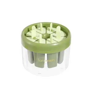 Fun Round 8-Compartment Ice Cream Mold, DIY Fruit Pops Maker, Reusable Food Grade Silicone, Quick Freeze, Ideal for Summer Drinks, Home Bar Party