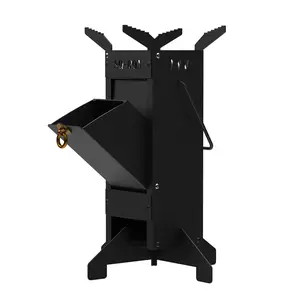 Rocket Stove Wood Burning Stove for Cooking, Portable with Storage Bag for Outdoor Hunting, Fishing, Picnic, Camping, BBQ