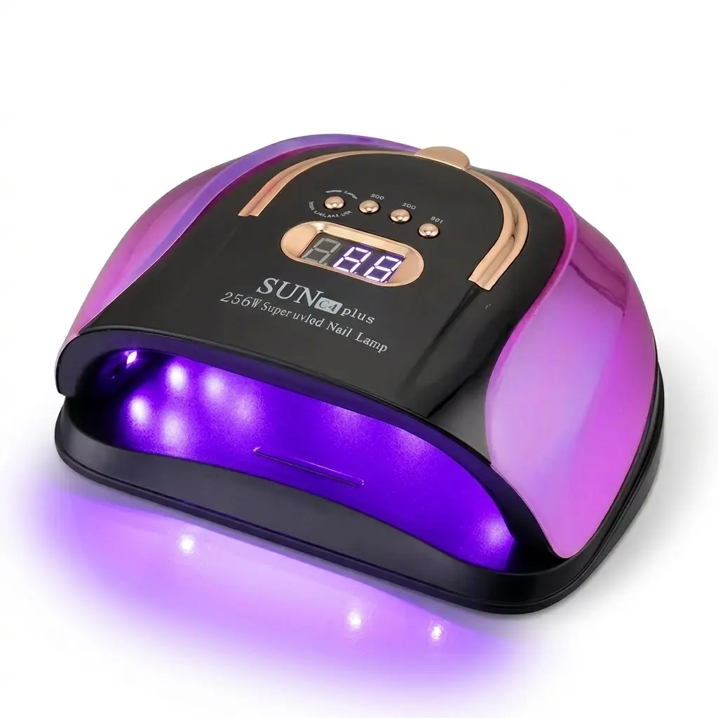 256W UV LED Nail Lamp, Nail Dryer for Gel Polish, 4Timers UV Nail Lamp Professional Nail Light, 57Pcs LampBeads and Automatic Sensor Nail Care Tool Handle AutoSensor 4 Timers Painless Salon Tool, Mother's Day Gift Pedicure Kit Drying