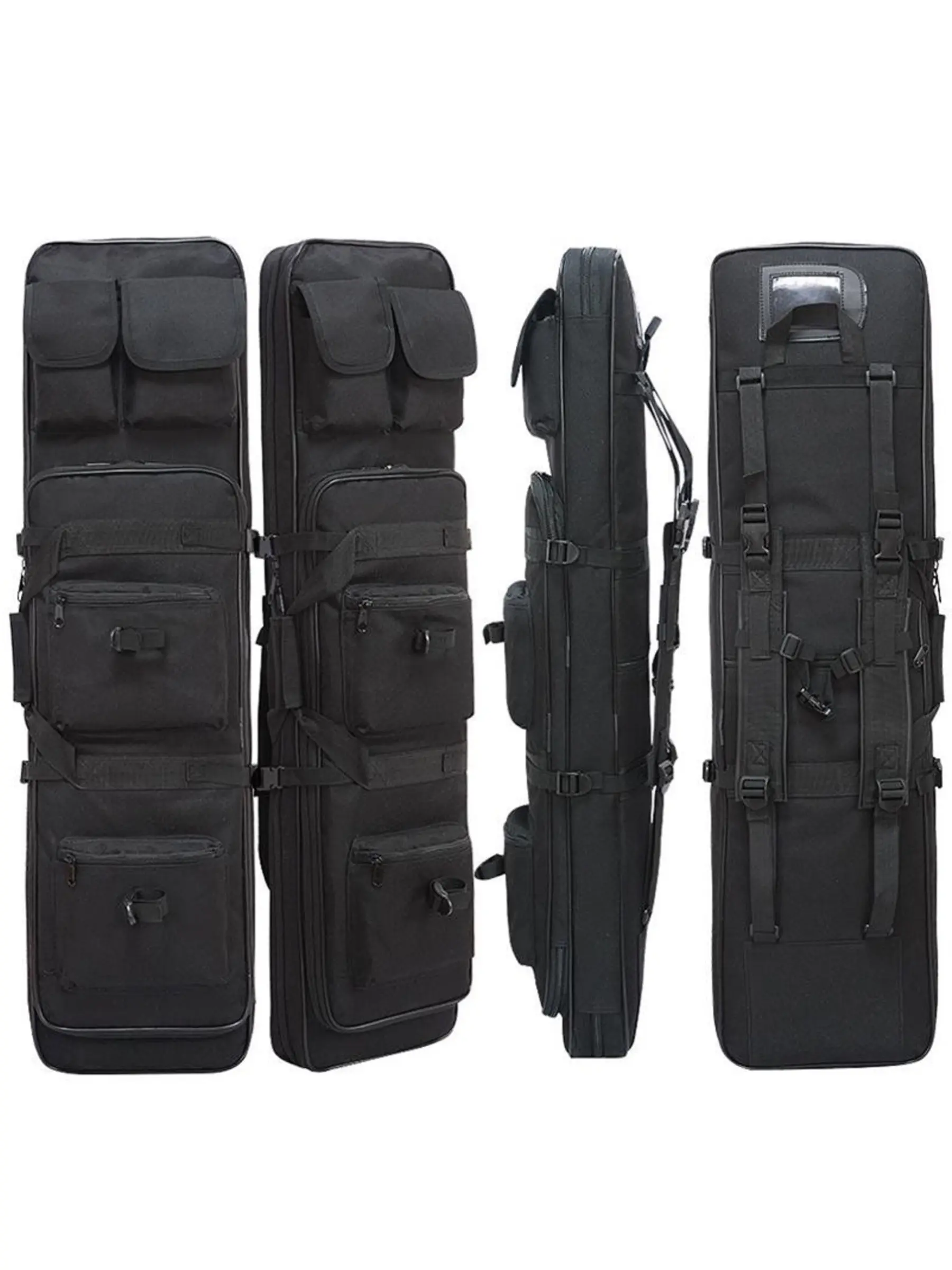 Tactical Hunting Backpack with Padded Shooting Bag, Hiking Trekking Rucksack, Outdoor Rucksack, 46in Oxford Material, Sporty Style, All Seasons, Solid Pattern, Sports Bags
