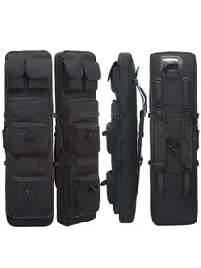 Tactical Hunting Backpack with Padded Shooting Bag, Hiking Trekking Rucksack, 46in Oxford Material, Sporty Style, All Seasons, Solid Pattern, Sports Bags