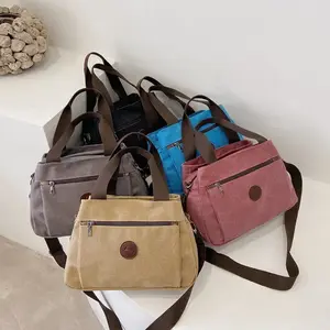 Canvas Bag Handbag For Women Shoulder Bag Messenger Crossbody Bag Tote Bag Large Capacity Multi Compartment Tote Purse Bags