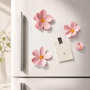 Floral Plastic Sakura Flower Magnetic Food Clip - Cute Sealing Accessory for Snacks, Fridge (Sports & Outdoor Clothing Companion)