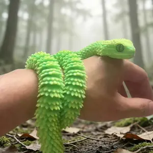 3D Printed Luminous Glow In Dark Snake Toy, Full Body Joint Movable Simulation Animal Model Gift, Perfect for Halloween & Christmas Decorations