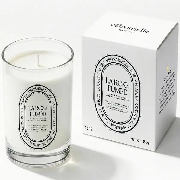 La Rose Fumée Luxury Scented Candle for Home 8oz | Soft Smoky Rose & Amber Notes for Daily Relaxation | Hand-Poured Soy Wax Blend | Clean Long 40hr Burn | Premium Home Fragrance for Women & Men