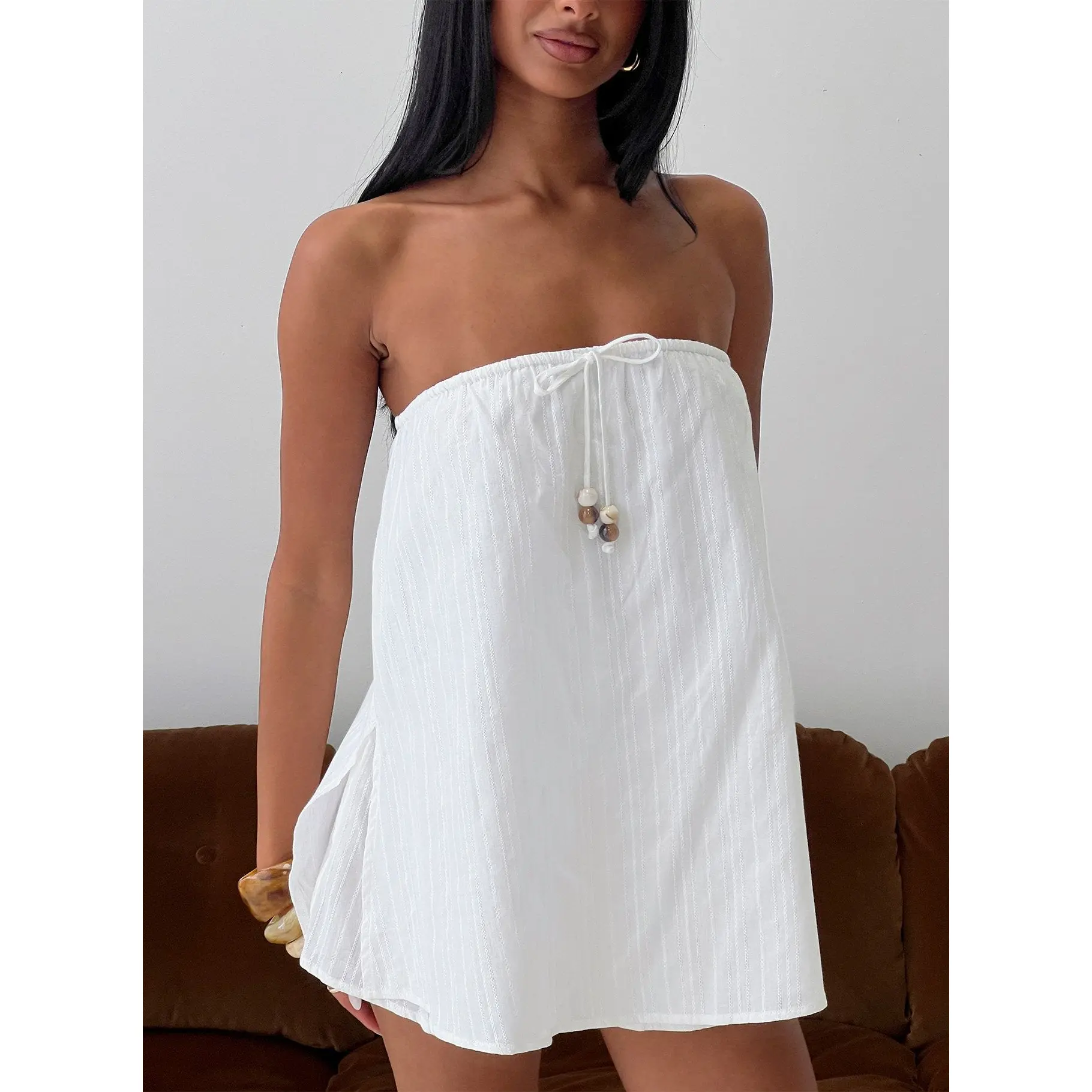 Isafelia Strapless Romper Off White