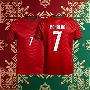 2026 Portugal Home And Away Red Green Black 7# Cristiano Ronaldo Short And Long Sleeve Soccer Jersey Fans Version