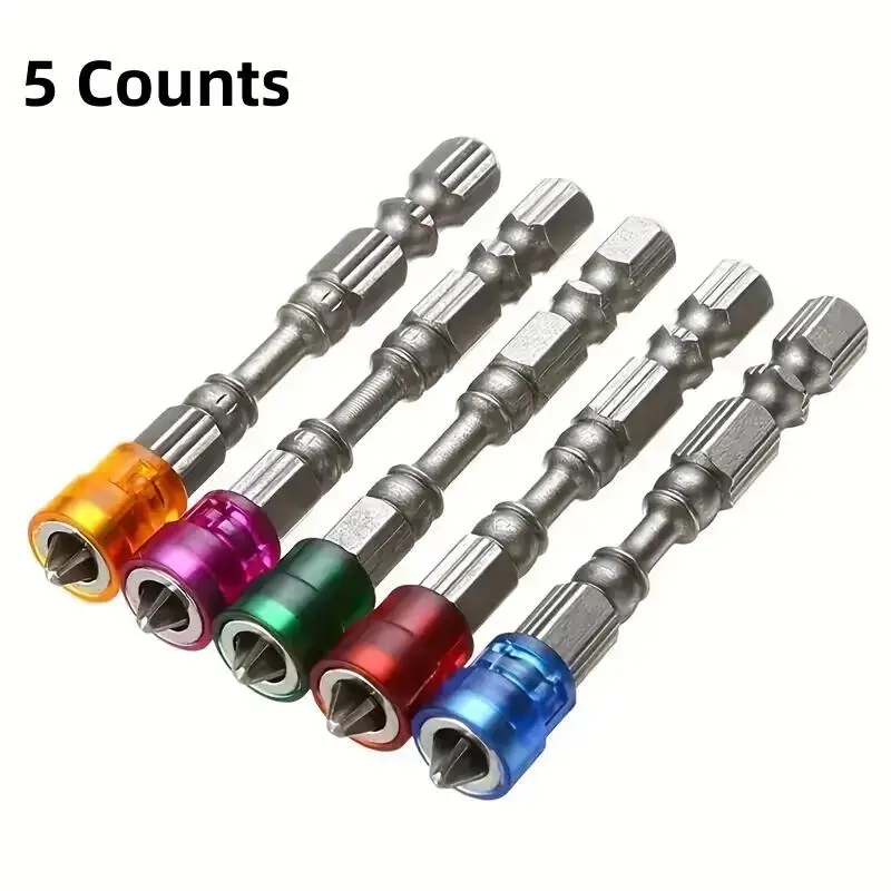 PH2 Magnetic Cross Screwdriver Bit Set, 1/4 Inch Hex Shank S2 Alloy Electric Power Driver Bit Set For Screwdriver, Power Tool Accessories For Gypsum D