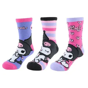 Textiel Trade Girl's Sanrio Hello Kitty Kuromi Novelty Socks (3 Pairs)