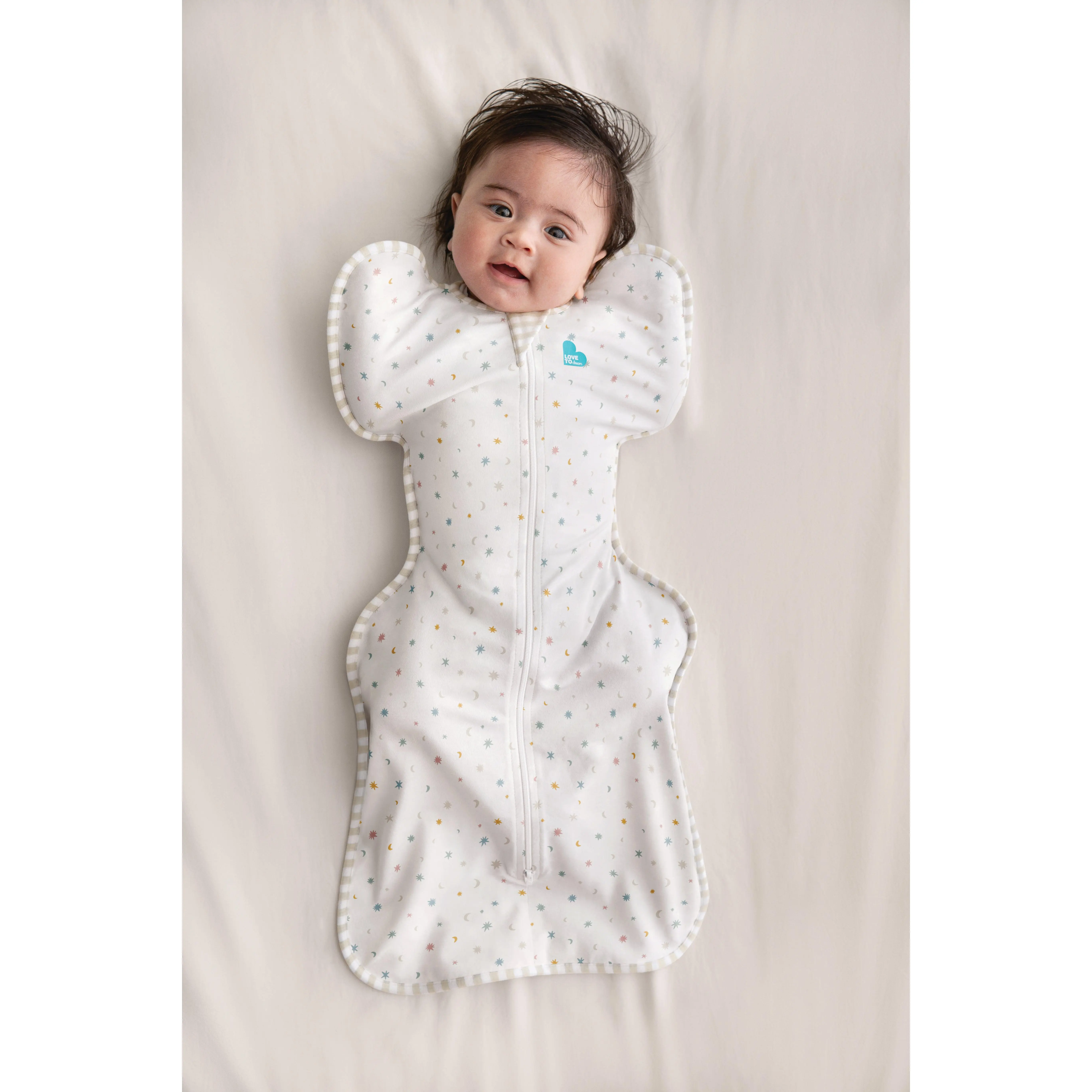 Swaddle Up™ 0.2 TOG Organic Cotton White Starlight