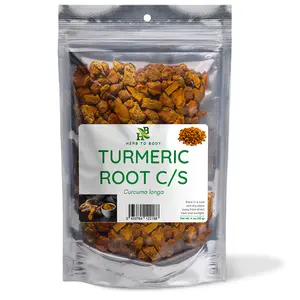 Herb To Body Turmeric Root C/S 4oz Pure Curcuma Longa from India for Cooking Smoothies and Everyday Use