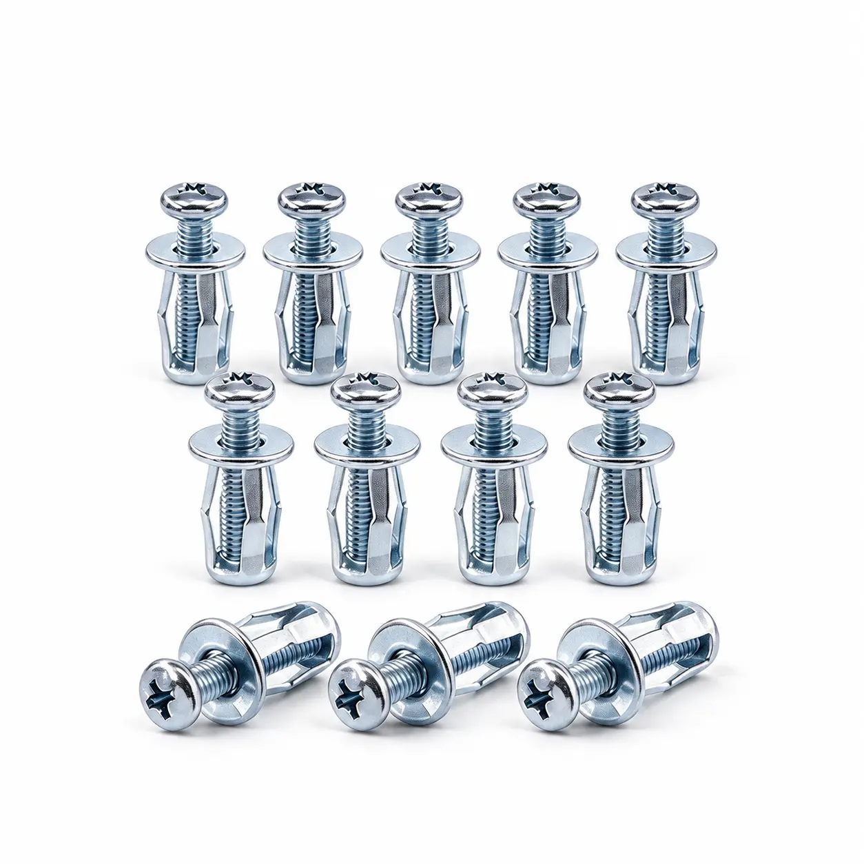 Heavy-Duty Galvanized Carbon Steel Rivet Nut Kit, Durable Rust & Vibration Resistant Threaded Inserts, Comes With Matching Bolts. Suitable for Industrial, Automotive, Motorcycle and Furniture Hardware, for Sheet Metal Repair & Panel Fastening.