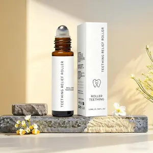 Mamas Teether Teething Roller, All-Natural Baby Teething Oil Roller for Gentle Relief