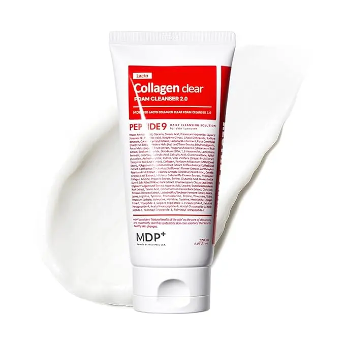 MDP+ Red Lacto Collagen Clear Foam Cleanser 120mL 2.0