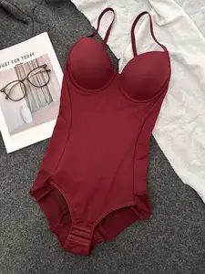 Women's Body Shaping Underwear Set, Adjustable Straps & Ruched Sheer Contrast Mesh, Regular Fit All-Seasons Comfort, Spaghetti Strap, Shapewear, High Compression Bodysuits, Invisible Shapewear, Shapewear Body Shaper