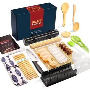 Sushi Making Kit, 28 in 1 [Parent-] Sushi Roller Kit with  Mats, Sushi Bazooka, Nigiri Gunkan Sushi Mold, Musubi Maker, Rice Ball Mold & More