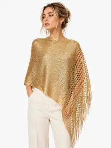 Women's Summer Mesh Fringe Shawl, Casual Denim, Elegant Dress Party Wear, Pullover Shawl for Women