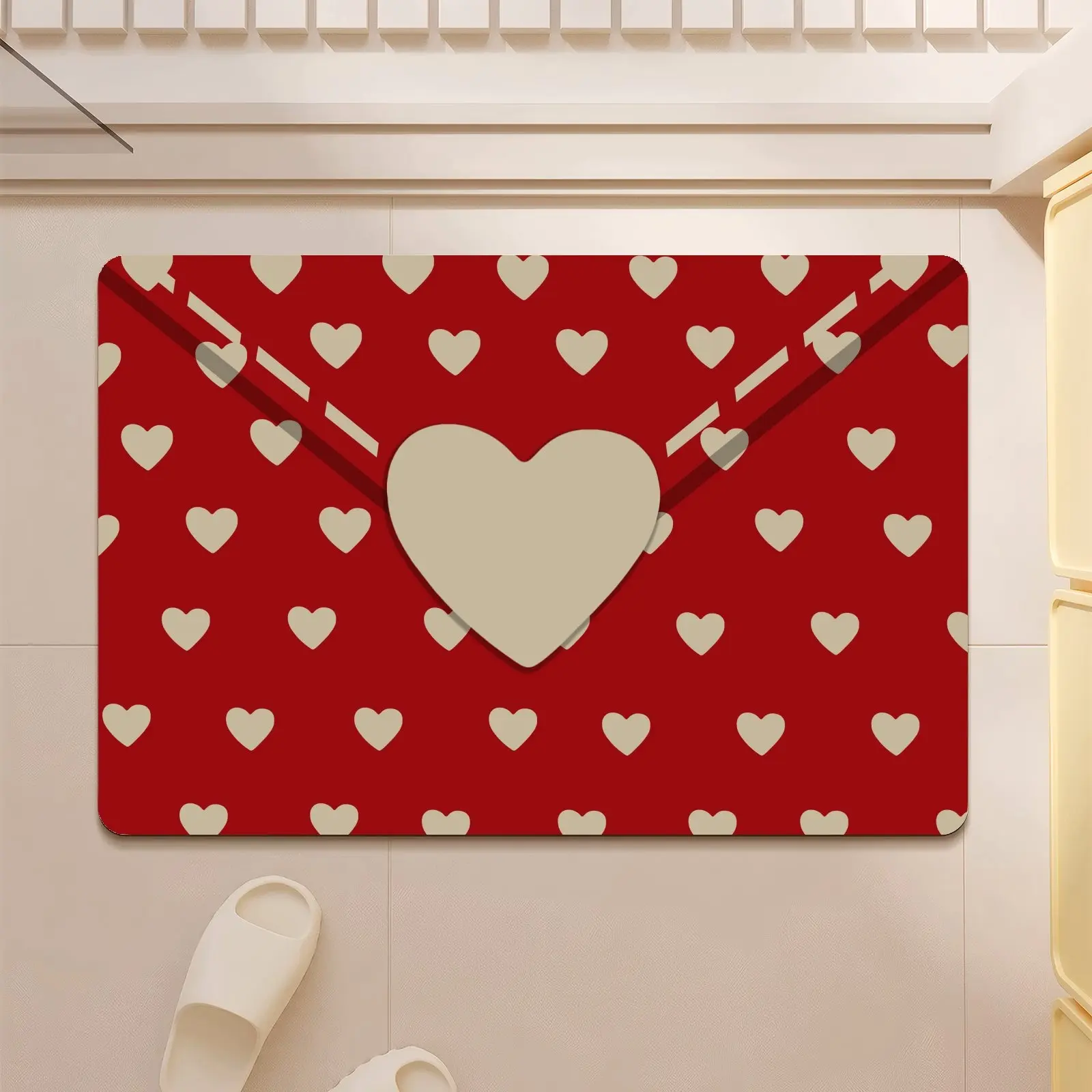 Sweetheart Love Letter Pattern Doormat, Doorway Carpet for Living Room, Bedroom Decor Kitchen Office Indoor Outdoor Entrance Entry Mat, Holiday Home Camping Decoration Valentine's Day birthday gift