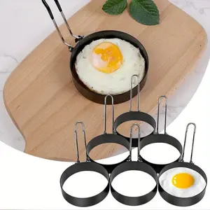 Pack Of 6 Eggs Rings,Stainless Steel Egg Cooking Rings, Pancake Mold for frying Eggs and Omelet