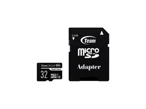 Team 32GB Dash Card  microSDHC UHS-I/U1 Class 10 Memory Card with Adapter, Speed Up to 80MB/s (TDUSDH32GUHS03)