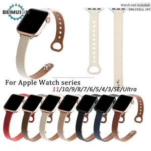Thin Bands for Apple Watch 38mm 40mm 41mm 42mm 44mm 45mm 46mm 49mm, Slim Wristbands for Women for Iwatch Series 10 9 8 7 6 5 4 Se Ultra, Smart Watch Strap, Smart Watch Accessories