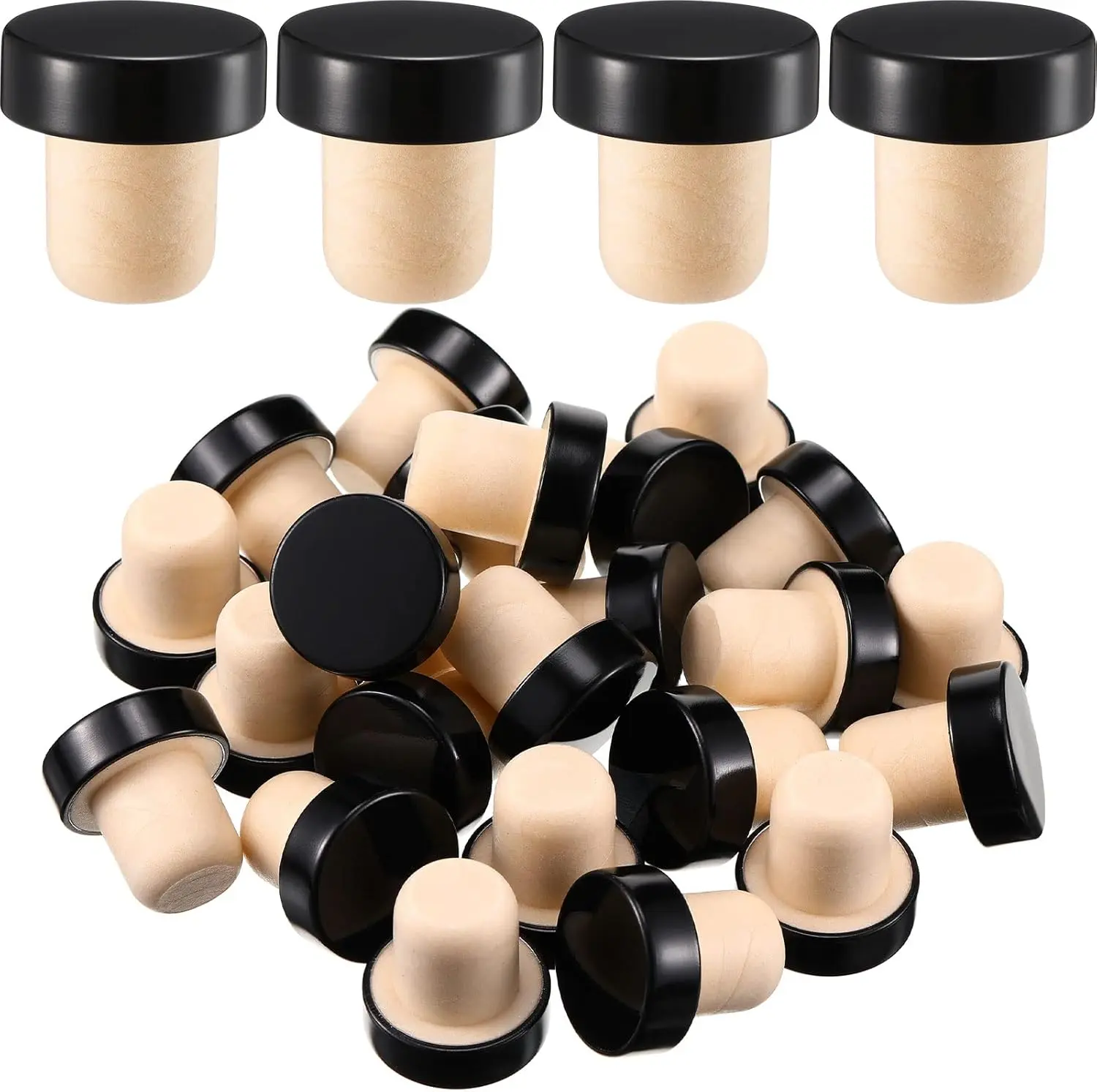 T-Shaped Wine Bottle Stoppers | 24-Piece Reusable Cork Set | Universal Sealing Plug for Beer & DIY Crafts