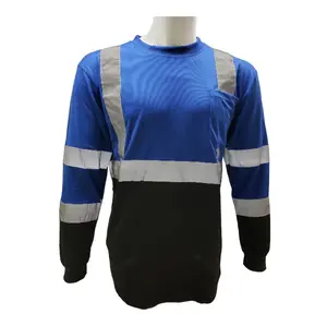 Blue/Black Long Sleve Safety Shirt