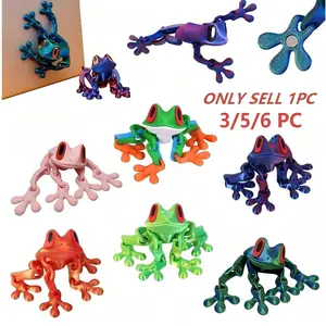 Refrigerator Magnets, Higher End Fridge Magnets, 3D Printed Magnetic Frog, Realistic Jointed Jumping Frogs Model, Cute Movable Frog Decoration for Fridge and Metal Surfaces, Refrigerator Decorating Magnet