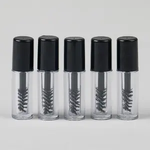 Empty Refillable Clear Mascara Tube, 8 Counts/set Liquid Eyelash Cream Vial Bottle, Vial Cap, Travel Portable Beauty Cosmetics Container, Canister, Refillable Design, Storage Bottles